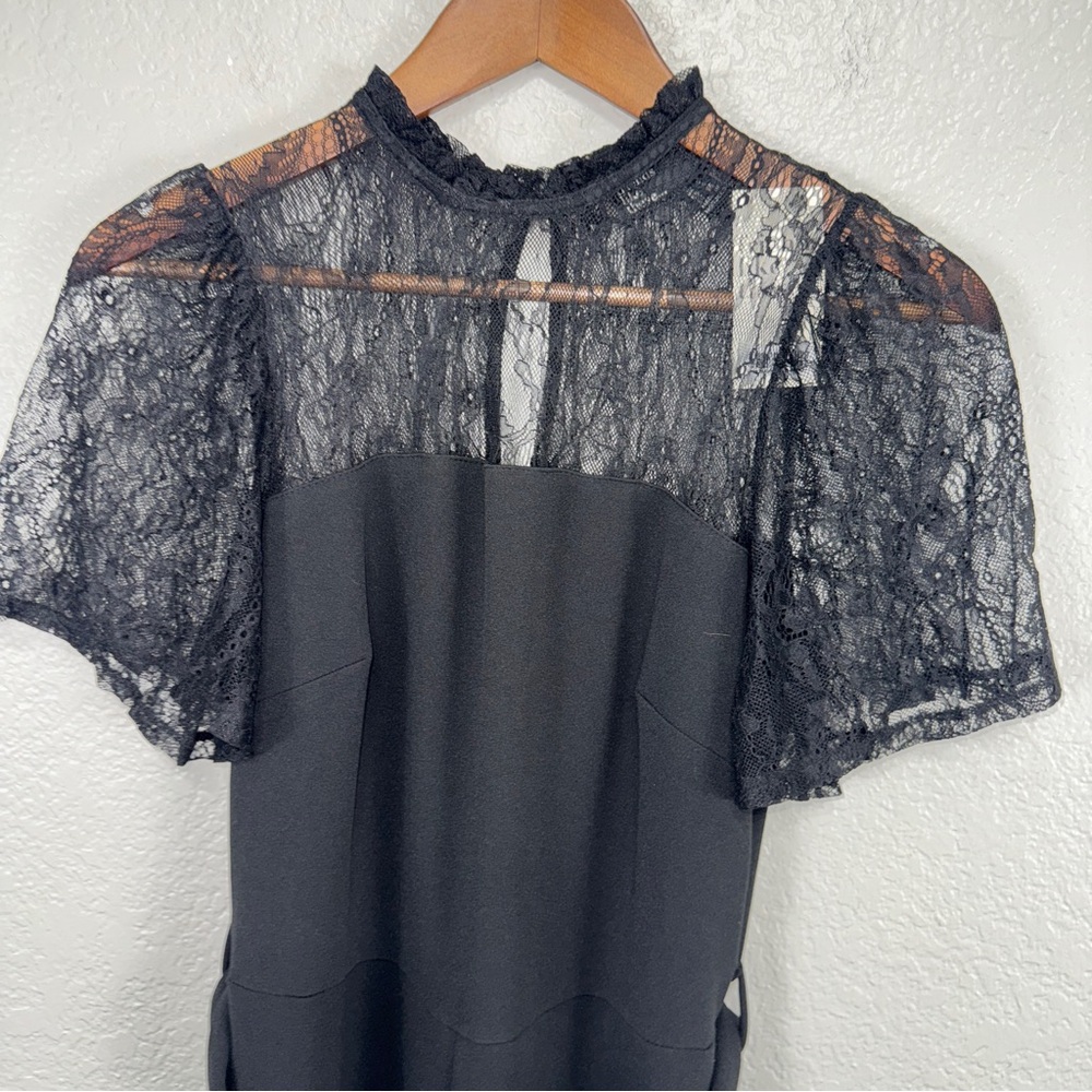 Friends Like These Jumpsuit Elegant Black Lace Gothic Dinner Business Belted #cc